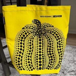 Yayoi Kusama Yellow Pumpkin Tote Bag